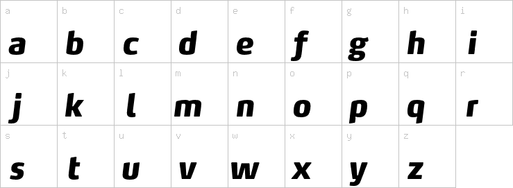 Lowercase characters