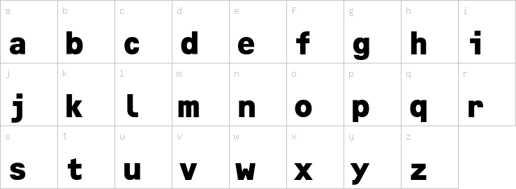 Lowercase characters