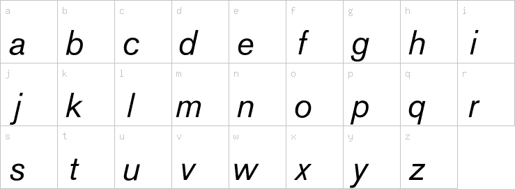 Lowercase characters