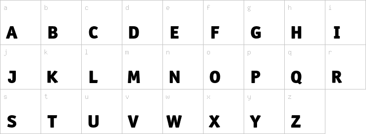 Lowercase characters