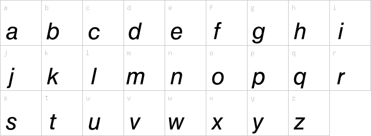 Lowercase characters