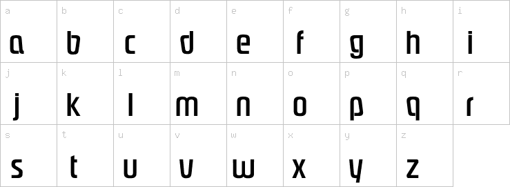 Lowercase characters
