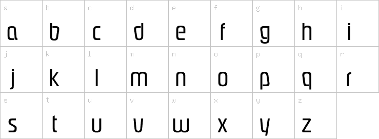 Lowercase characters