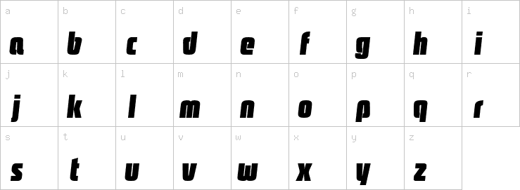 Lowercase characters