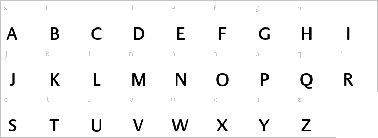 Lowercase characters