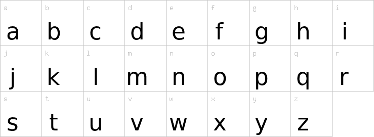 Lowercase characters