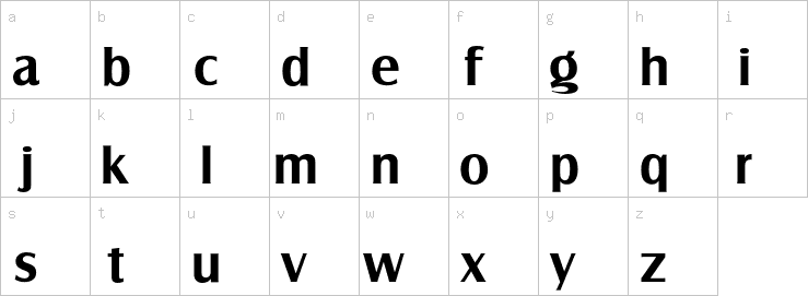 Lowercase characters