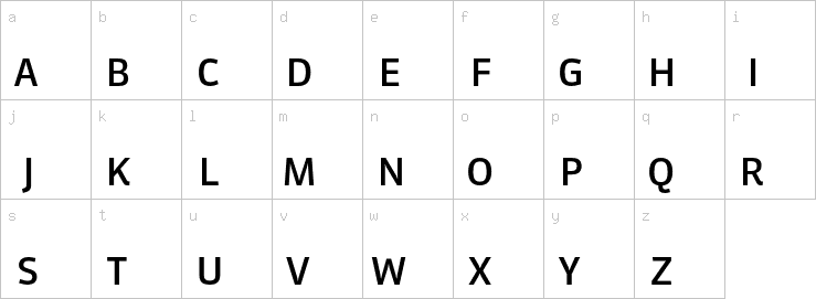 Lowercase characters
