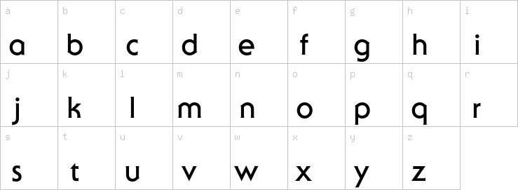 Lowercase characters