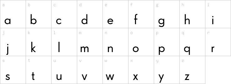 Lowercase characters