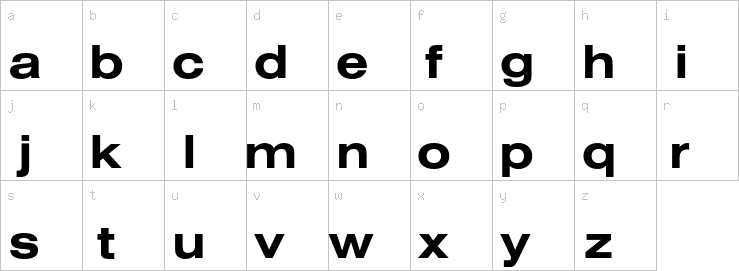 Lowercase characters