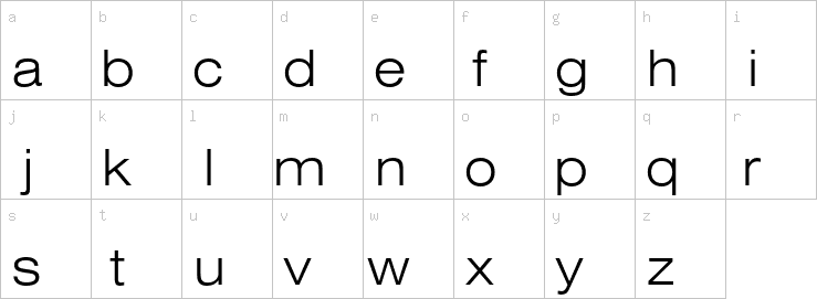 Lowercase characters