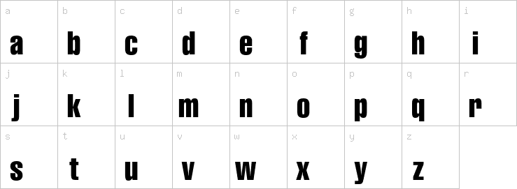 Lowercase characters