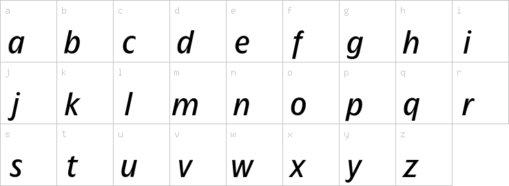 Lowercase characters