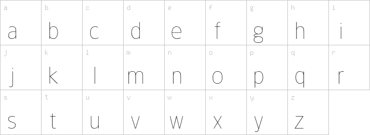 Lowercase characters