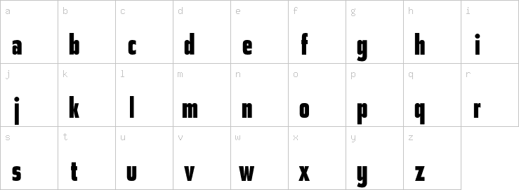 Lowercase characters