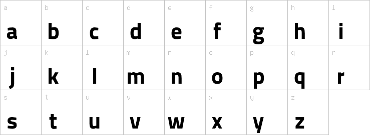 Lowercase characters