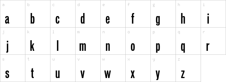 Lowercase characters