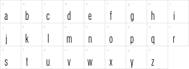 Lowercase characters