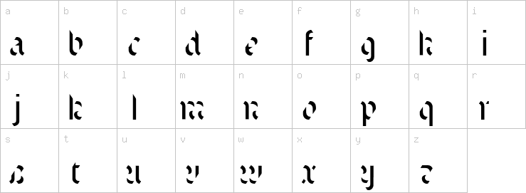 Lowercase characters