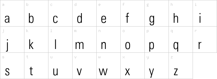 Lowercase characters