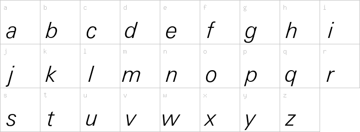 Lowercase characters