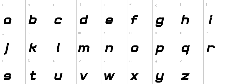Lowercase characters