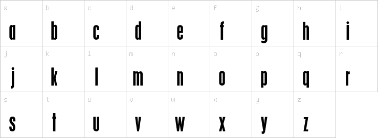 Lowercase characters