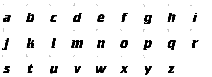Lowercase characters