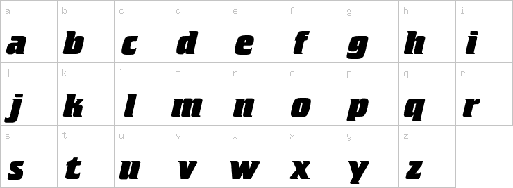 Lowercase characters