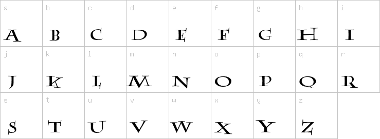 Lowercase characters