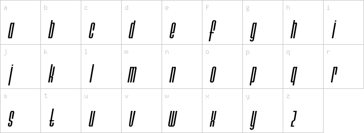 Lowercase characters