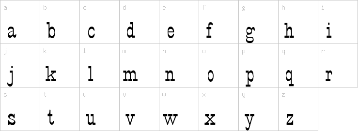 Lowercase characters