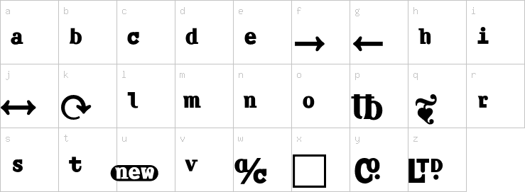 Lowercase characters