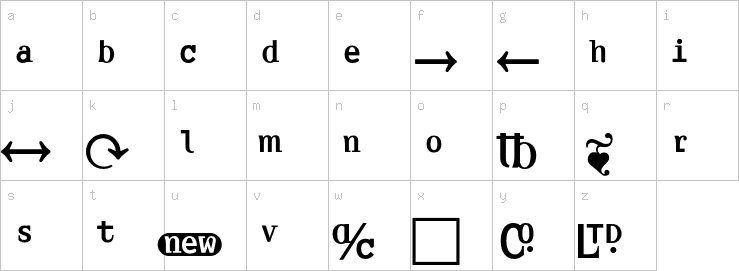 Lowercase characters