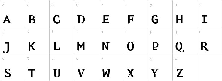 Lowercase characters