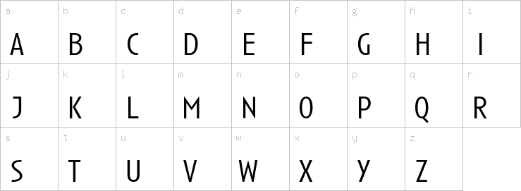 Lowercase characters