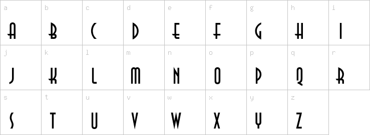 Lowercase characters