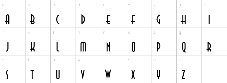 Lowercase characters