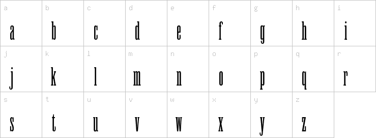 Lowercase characters