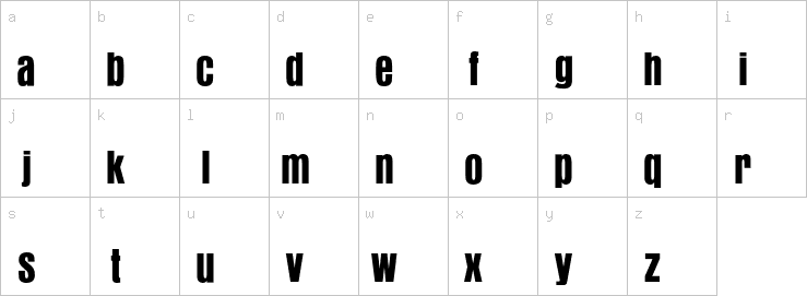 Lowercase characters