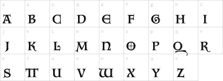 Lowercase characters