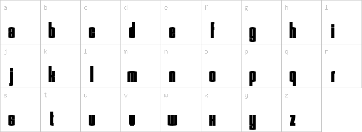 Lowercase characters