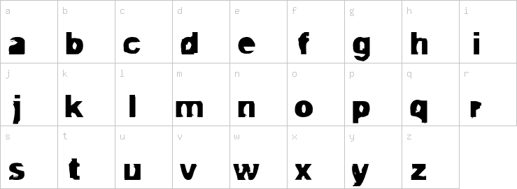 Lowercase characters