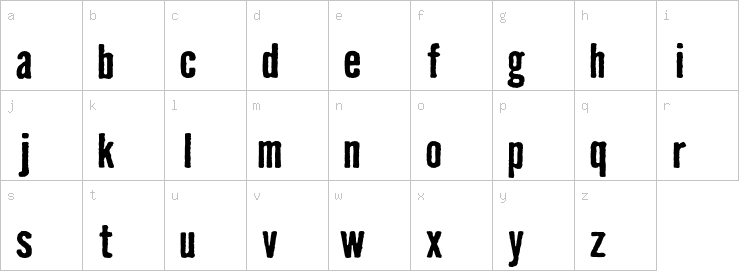 Lowercase characters