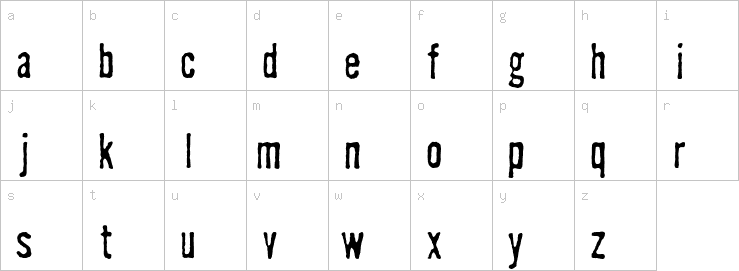 Lowercase characters