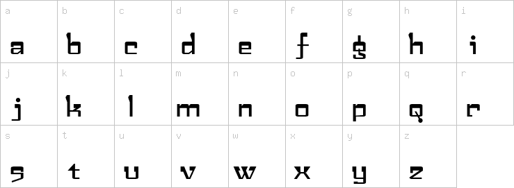 Lowercase characters