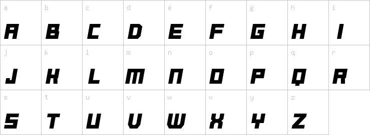 Lowercase characters