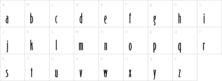Lowercase characters