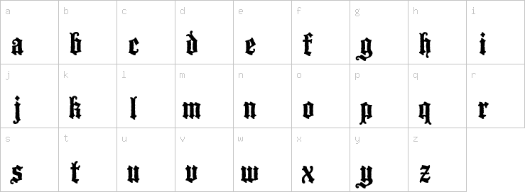 Lowercase characters